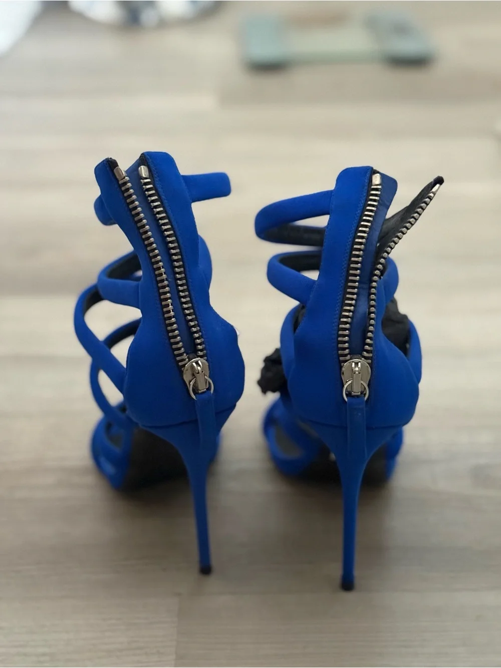 Giuseppe Zanotti Electric Blue Strappy High-Heel Sandals